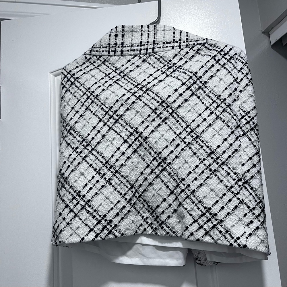 Plaid Women's Skirt in Black and White